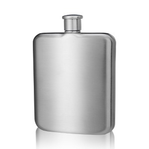 Innovine Stainless Steel Flask, Durable & Leak Proof Screw-on Top Pocket Flasks for Whiskey, Bourbon, Vodka, Scotch, Rum, Gin, 6 oz, Set of 1 - 1 of 4