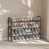 Expandable Shoe Rack, 3 Tier Shoe Rack Shelf, Adjustable Shoe Organizer Storage for 20 Pairs of Shoes, Metal Free Standing Shoe Racks - 2 of 4