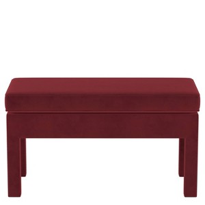 Upholstered Bench in Velvet Berry Red - Threshold , Pink Red