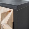 Vynxaria 3D Geometric Carved Double-Door Cabinet - Modern Manufactured Wood Storage Furniture for Stylish Decor - 4 of 4