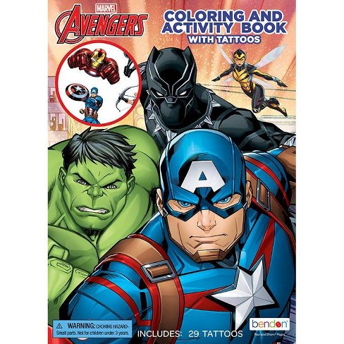 Download Avengers Coloring Book With Tattoos Target