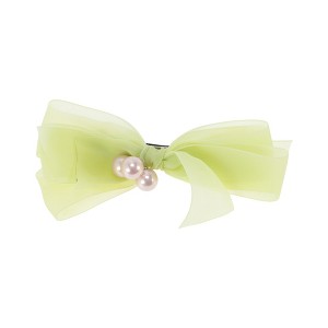 Unique Bargains Bow with Pearls Hair Barrettes 1 Pc - 1 of 4