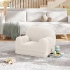 Kids Sofa Chair, 2-in-1 Convertible Toddler Couch Lounge, Comfy Fold Out Teddy Fleece Fabric Children's Sofa Bed - 4 of 4