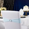 Juvale 50 Pack Light Blue Chair Sashes for Wedding Reception, Baby Shower, Birthday Party, Fits 13.5- to 16.5-Inch Chair Backs - 2 of 4