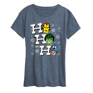 Women's - Marvel - Ho Ho Ho Avengers Short Sleeve Graphic T-Shirt - 1 of 4