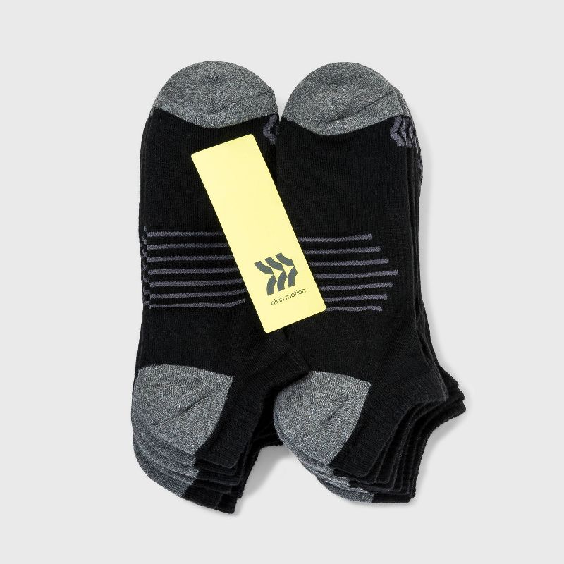 Men's No Show Striped Athletic Socks 12pk - All in Motion™ 6-12, 3 of 7