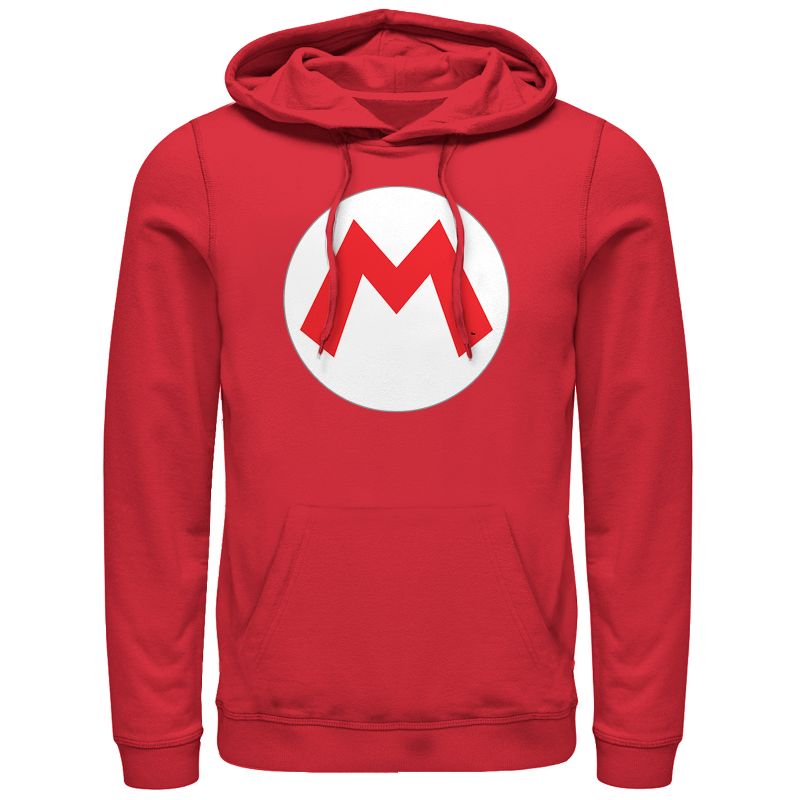 Men's Nintendo Mario Circle Icon Pull Over Hoodie, 1 of 5