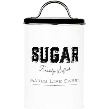 Amici Home Life Is Sweet Metal Sugar Canister, 64oz
