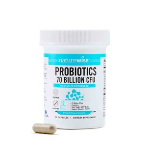 NatureWise Probiotics - 17 Strains + Organic Prebiotics - Immune, Digestive & Gut Health Support for Women & Men - Non-GMO - 1 of 4