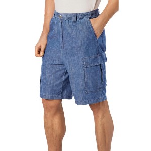 KingSize Men's Big & Tall Knockarounds 8" Full-Elastic Cargo Shorts - 1 of 4