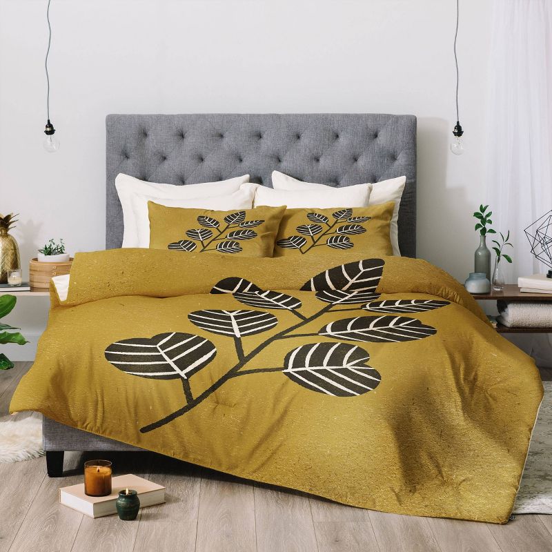 Eucalyptus Branch Ombre Cotton Comforter & Sham Set - Deny Designs, 4 of 8