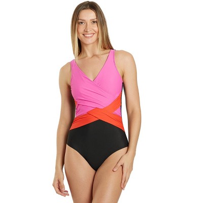 Sporti Sporti Marina Criss Cross Tummy Control One Piece Swimsuit Red 10