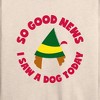 Women's - ELF - Saw a Dog Lightweight French Terry Wide Neck Long Sleeve Shirt - 2 of 4
