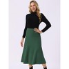 INSPIRE CHIC Women's Elastic High Waist A-Line Ribbed Knit Sweater Skirt - 2 of 4
