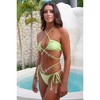 'Sage Shimmer' Groovin' in Guatemala Wrap Tie Side Bikini Bottoms Sage Shimmer Medium - 4 of 4