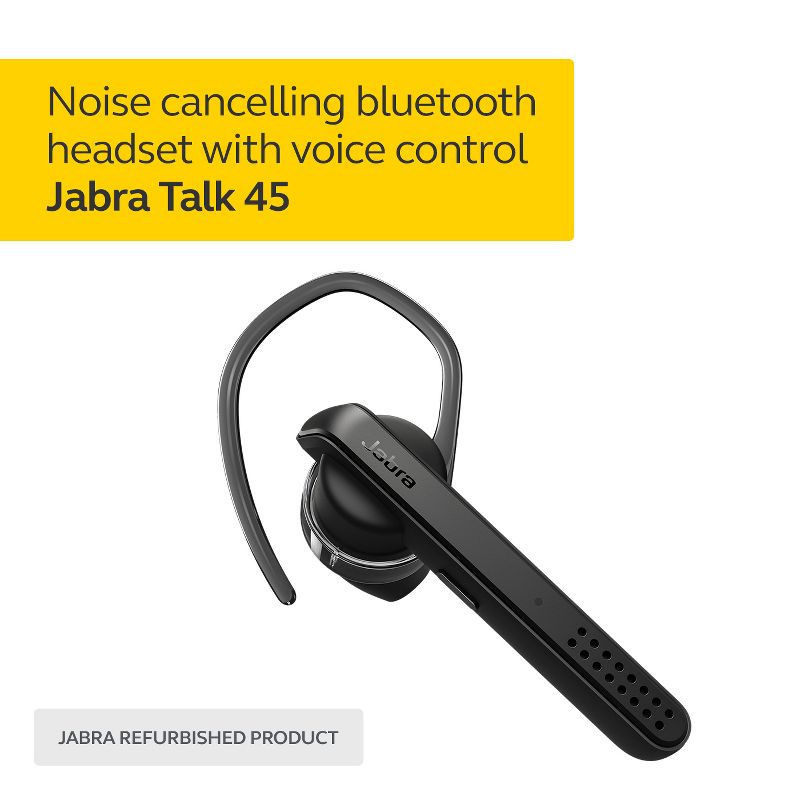 Jabra Talk 45 Wireless Noise Cancelling Bluetooth Headset, Certified Refurbished, 2 of 9