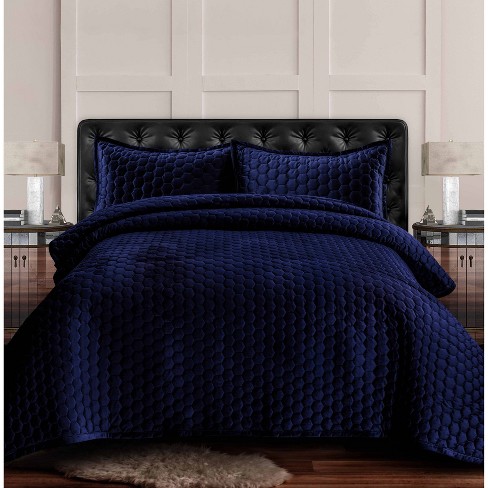 Solid navy outlet blue quilt