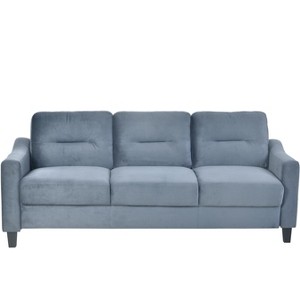 TiramisuBest 79 inch corduroy sofa bed, foldable double sofa bed with folding armrests, suitable for living rooms and small spaces,Green - 1 of 4