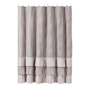 Florette Ruffled Shower Curtain 72x72 VHC Brands - 1 of 4