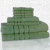 Hastings Home Cotton Bath Towel Set - Green, 8-pc - 4 of 4