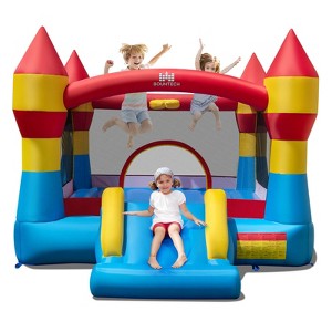 Infans 3-in-1 Kids Bouncer w/Slide Large Jumping Area & Basketball Hoop Blower Excluded - 1 of 4