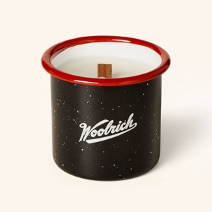 Wooden Wick Speckled Enamel Fig and Foliage Scented Candle Red/Black 9.5oz - Woolrich x Target - 1 of 3