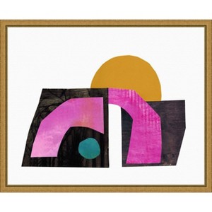Amanti Art Collaged Bridge X by Lindsey Newman Framed Canvas Wall Art - 1 of 4