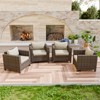 EAGLE PEAK Harbor Haven 4 PCS Hand-Woven Wicker Patio Chair with All Weather Resistant Deep Seat & Wide Rattan, Patio Furniture Chairs - 2 of 4