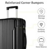 FURNIinspire Bag And Luggage Sets 3 Piece Suitcase Set, Expandable Hard Shell Carry On Luggage Sets, Travel Luggage Black, 12"*18.3"*29.9" - 4 of 4