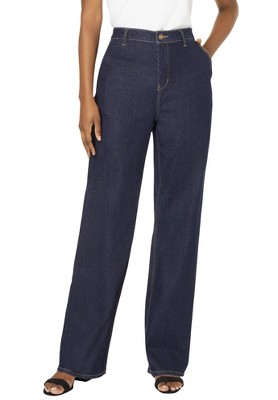 Jessica London Women's Plus Size True Fit Stretch Denim Wide Leg Jean