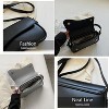 Attop Black Shoulder Bag for Women Y2K Trendy Purse Vegan Leather Hobo Handbags Clutch Saddle Bag with 2 Removable Strap - 4 of 4