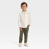 OshKosh B'gosh Toddler Boys' Long Sleeve Corduroy Shirt - Cream - 3 of 3