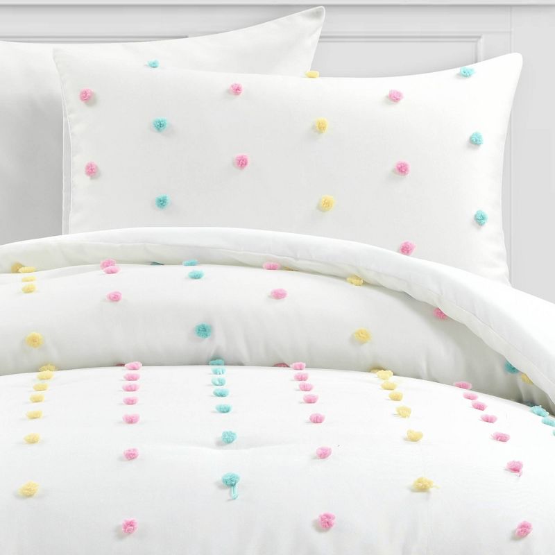 2pc Twin/Twin XL Rainbow Tufted Dot Oversized Kids&#39; Comforter Set - Lush D&#233;cor, 4 of 10