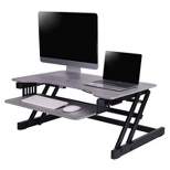Basic Height Adjustable Sit to Stand Desk Computer Riser Gray - Rocelco