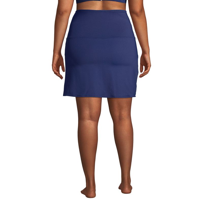 Lands' End Women's Tummy Control Ultra High Waisted Modest Swim Skirt Swim Bottoms, 2 of 7