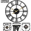 Sorbus Oversized Metal Decorative Analog Round Wall Clock - Beautifully decorate any wall space in the household - 4 of 4
