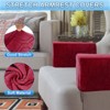 Unique Bargains Diamond Pattern Stretch Soft Jacquard Non Slip Sofa Armrest Covers - 3 of 4