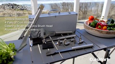 Cuisinart 14-Piece Stainless Steel Grilling Tool Set with Case