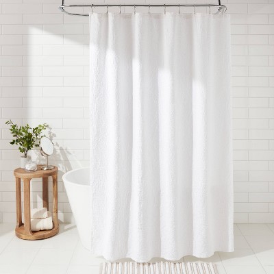 Matelasse Medallion Shower Curtain White - Threshold&#8482;