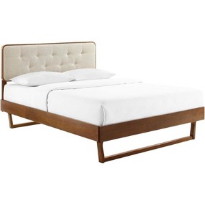 Modway Bridgette Twin Wood Platform Bed With Angular Frame - 1 of 4