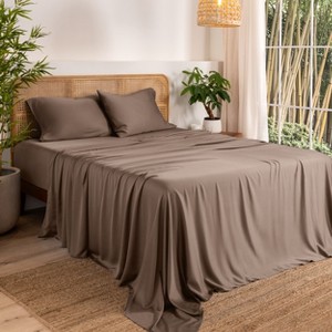 Rayon from Bamboo Solid Deep Pocket Sheet Set by Bare Home - 1 of 4