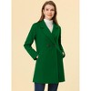 INSPIRE CHIC Women's Notched Lapel Double Breasted Raglan Sleeve Winter Coat - 2 of 4