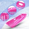 Slippery Racer Downhill Sprinter Flexible Plastic Toboggan Snow Sled with Built-in Handles and Pull Rope for Kids and Adults (3 Pack) - 4 of 4