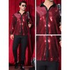 Lars Amadeus Men's Sequin Button Down Long Sleeves Disco Metallic Shiny Shirts - 4 of 4