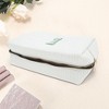 Unique Bargains Portable Corduroy Rectangular Letter Makeup Bag White 1 Pc - 3 of 4