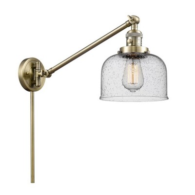 Bell - 1 Light Swing Arm Wall Sconce In Industrial Style-25 Inches Tall and 8 Inches Wide