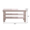 Syemin Ottomans and Benches Quality Solid Wood Shoe Bench, Storage Bench Wooden Shoe Rack Bench, Rustic Solid Wood Entryway Bench, Red, 35.5"*13"*18" - 3 of 4