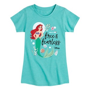 Girls' - Disney - Free And Fearless Fitted Short Sleeve Graphic T-Shirt - 1 of 4