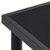 vidaXL Outdoor Dining Table Anthracite Glass, Powder-Coated Steel - 4 of 4