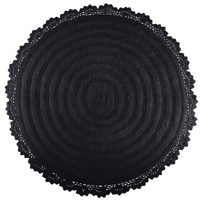 Lavish Home 2-Piece Round Cotton Bath Mat Set